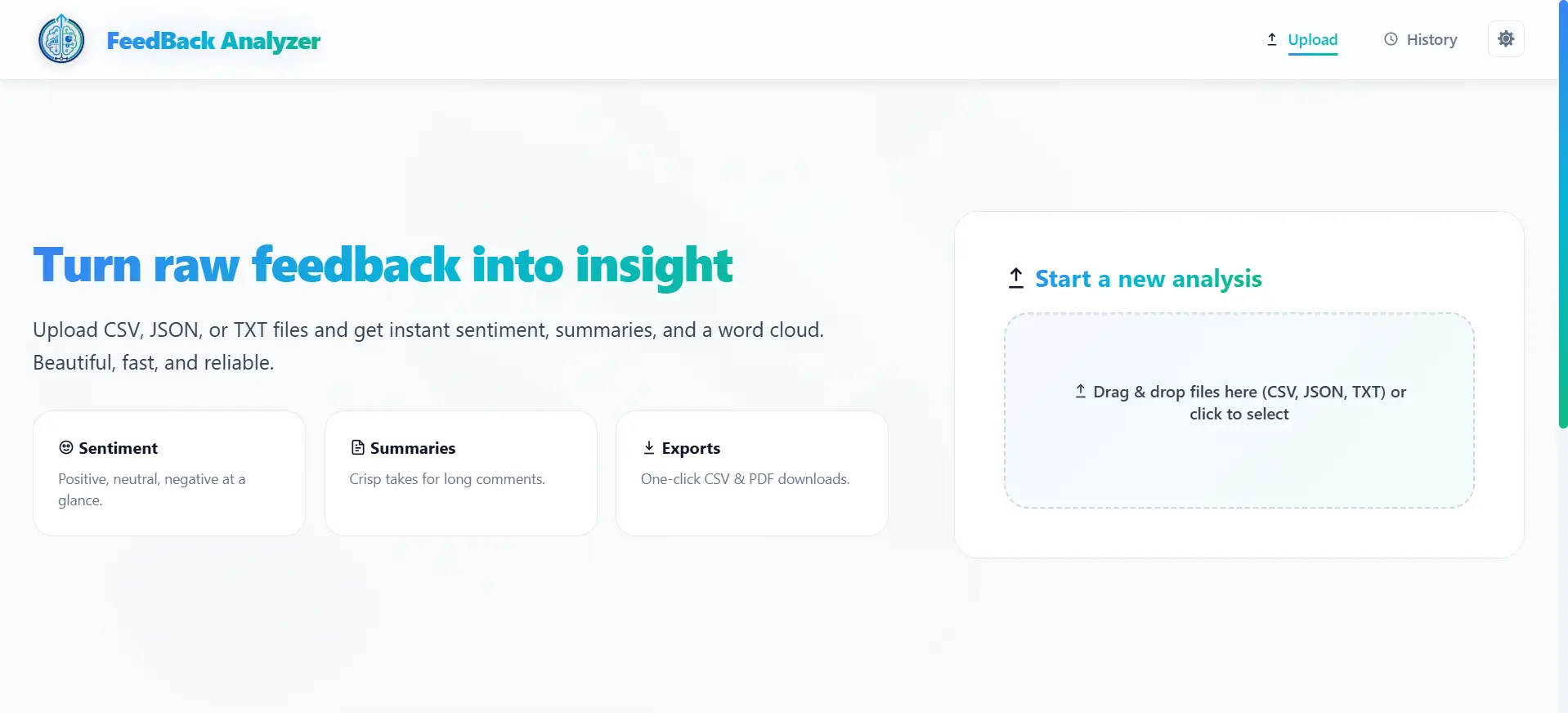 FeedBack Analyzer preview
